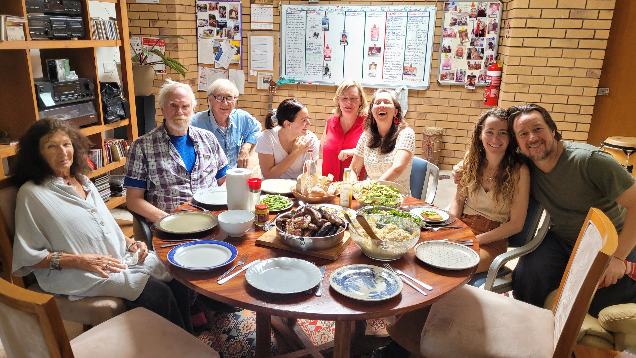 People sharing a warm meal together